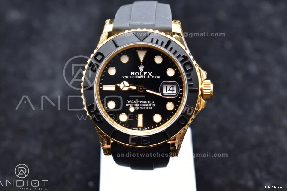 42mm Yacht-Master Rubber VSF Black Edition VS Best 1224 EyeCatching on 1:1 Ceramic Bezel Strap 3D 226658 Black 0202